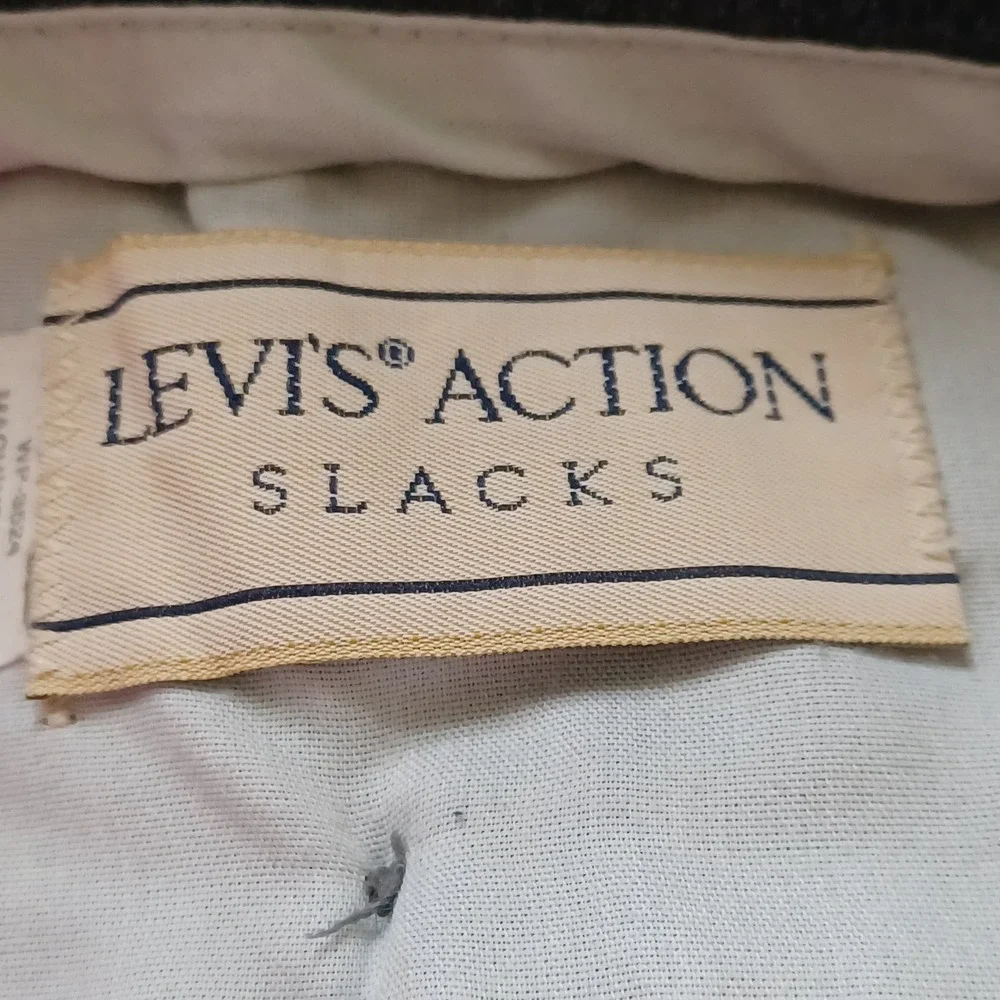 Levi's Action Slacks High Rise Tailored Dress Pants Men 32x30 Heritage Preppy 90